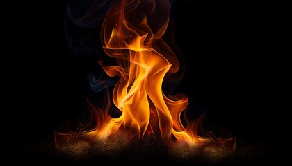 Fototapeta premium Abstract flame fire in the dark