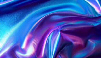 Obraz premium Pearlescent Gradient Hologram Texture Shiny Pattern Neon Multicolor Template Bright Card Iridescent Background Fantasy Cover Violet Soft Texture Blue Pearlescent Gradient