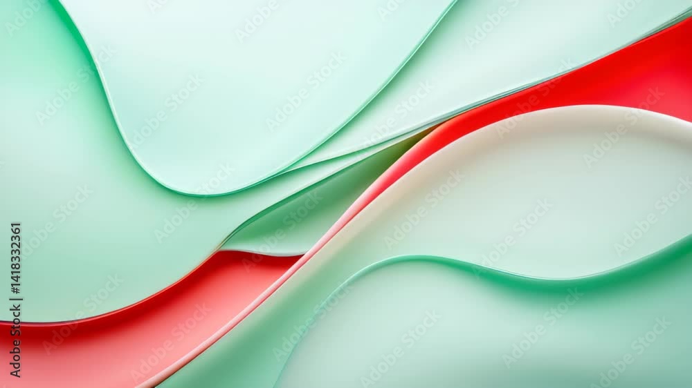 Poster Colorful abstract background with flowing shapes and soft curves showcasing harmony and tranquility