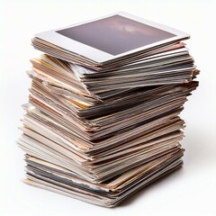 stack of magazines isolated