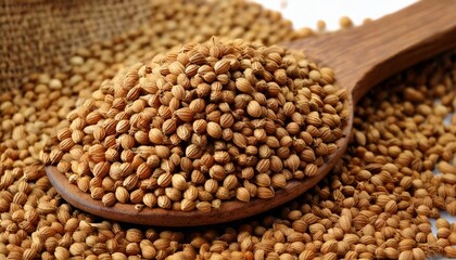 Obraz premium Coriander (Cilantro seeds) – Warm, nutty, and citrusy; used in spice blends like garam masal
