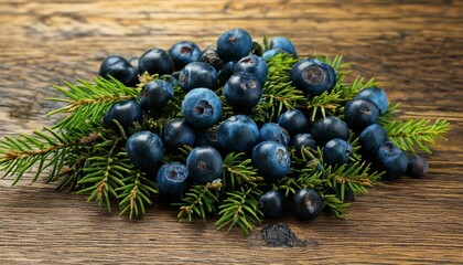 Fototapeta premium Juniper Berries – Used in European cooking, especially Scandinavian and German, for a piney