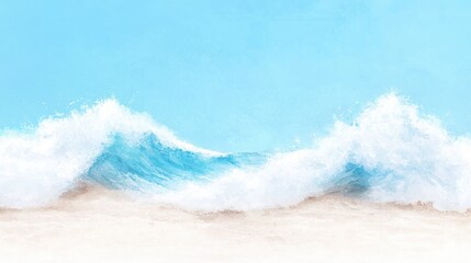 Fototapeta premium Soft pastel blurred background texture serenity peaceful wide landscape