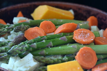 vegetable stew in a frying pan