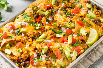 Homemade Vegan Loaded Sheet Pan Nachos