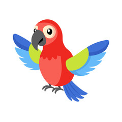 Obraz premium Parrot: The Colorful Birds of the Tropics