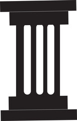 Solid Vector Icon for Ancient Pillar, house, marble