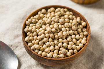 Raw Organic White Peppercorns