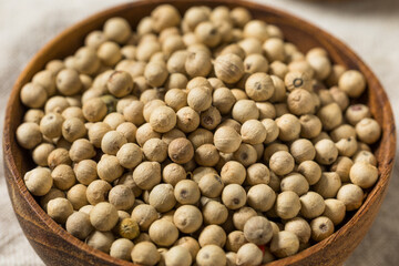 Raw Organic White Peppercorns