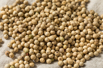 Raw Organic White Peppercorns
