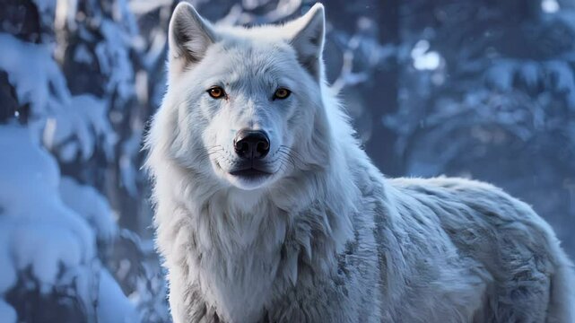 Extinct White Wolf, Also Known as the Dire Wolf