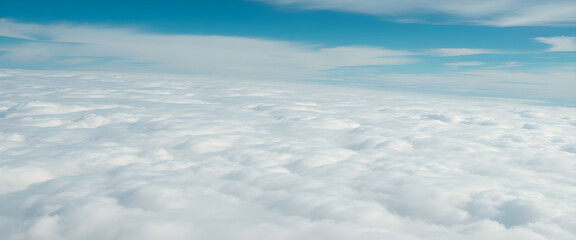 view of clouds from an airplane window