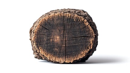 Close-up view of a weathered tree trunk cross-section.