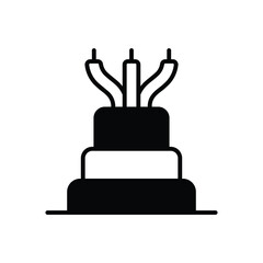 Power Cable icon vector stock illustration