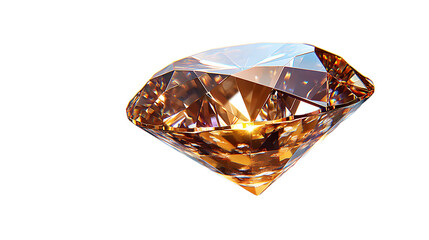 Diamond Radiance: A brilliant diamond, facets shimmering with light, catches the eye. Its intricate cut reflects the brilliance of perfection, a symbol of rarity and timeless beauty.