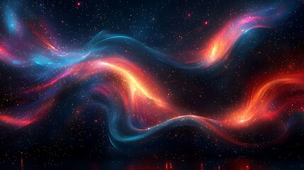 Obraz premium Cosmic nebulae swirling in vibrant colors.
