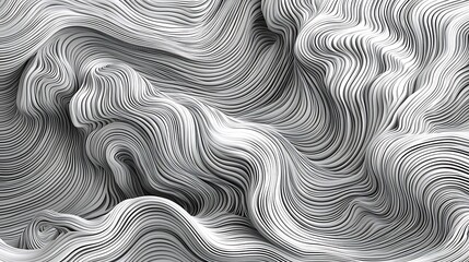 Fototapeta premium Abstract White Layered Waves, Abstract white layered waves create a flowing, serene pattern