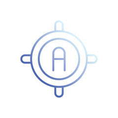 Ampere icon vector stock illustration