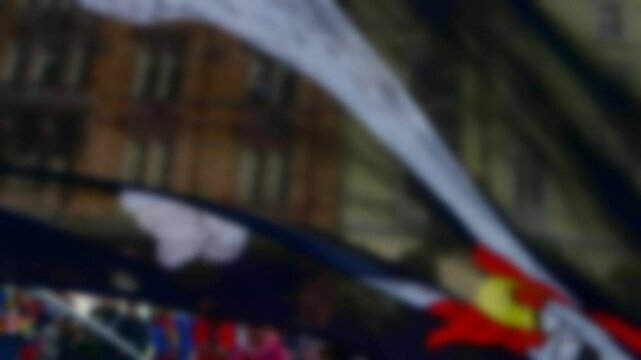 Waving pirate flag. Carnival in Germany. 