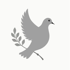 Obraz premium Dove Carrying Olive Branch Symbolizes Peace
