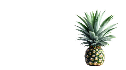 Obraz premium A vibrant tropical fruit with a spiky crown perfect for culinary and decorative uses
