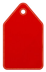 Red Blank Tag with Gold Border