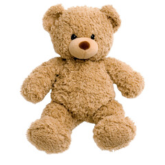 fluffy brown teddy bear with cute expression, perfect for cuddling and comforting children. Its soft texture and adorable design make it ideal gift for kids and collectors alike