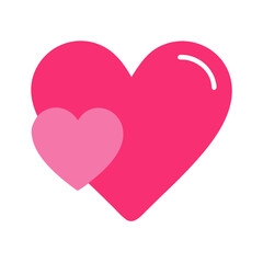 Vibrant Pink Heart Shape Symbolizing Love and Affection in a Playful Design