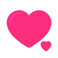 Vibrant Pink Heart Shape Symbolizing Love and Affection in a Playful Design