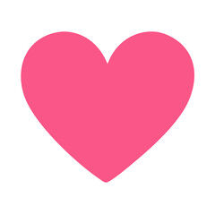 Vibrant Pink Heart Shape Symbolizing Love and Affection in a Playful Design