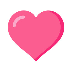 Vibrant Pink Heart Shape Symbolizing Love and Affection in a Playful Design