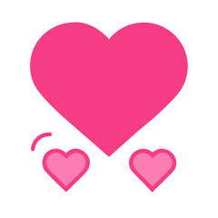 Vibrant Pink Heart Shape Symbolizing Love and Affection in a Playful Design