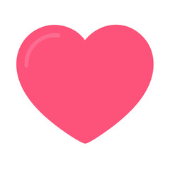 Vibrant Pink Heart Shape Symbolizing Love and Affection in a Playful Design
