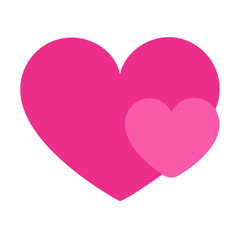 Vibrant Pink Heart Shape Symbolizing Love and Affection in a Playful Design