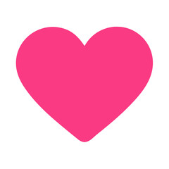 Vibrant Pink Heart Shape Symbolizing Love and Affection in a Playful Design