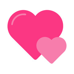 Vibrant Pink Heart Shape Symbolizing Love and Affection in a Playful Design