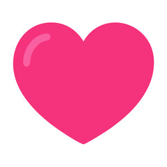 Vibrant Pink Heart Shape Symbolizing Love and Affection in a Playful Design