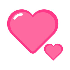 Vibrant Pink Heart Shape Symbolizing Love and Affection in a Playful Design