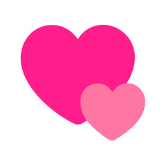Vibrant Pink Heart Shape Symbolizing Love and Affection in a Playful Design