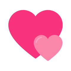 Vibrant Pink Heart Shape Symbolizing Love and Affection in a Playful Design