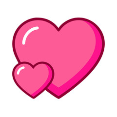 Vibrant Pink Heart Shape Symbolizing Love and Affection in a Playful Design