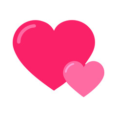 Vibrant Pink Heart Shape Symbolizing Love and Affection in a Playful Design