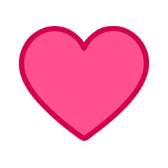 Vibrant Pink Heart Shape Symbolizing Love and Affection in a Playful Design