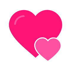 Vibrant Pink Heart Shape Symbolizing Love and Affection in a Playful Design
