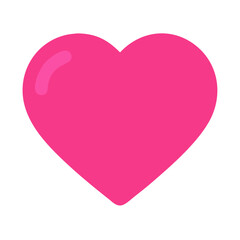 Vibrant Pink Heart Shape Symbolizing Love and Affection in a Playful Design
