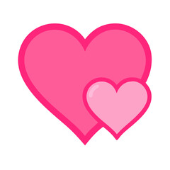 Vibrant Pink Heart Shape Symbolizing Love and Affection in a Playful Design