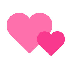 Vibrant Pink Heart Shape Symbolizing Love and Affection in a Playful Design