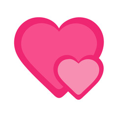 Vibrant Pink Heart Shape Symbolizing Love and Affection in a Playful Design