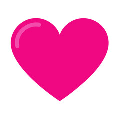 Vibrant Pink Heart Shape Symbolizing Love and Affection in a Playful Design