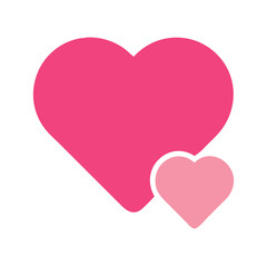 Vibrant Pink Heart Shape Symbolizing Love and Affection in a Playful Design